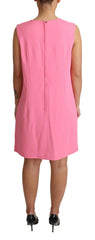 Dolce & Gabbana Pink Shift Sleeveless Knee Length Dress - IT44|L - Dresses