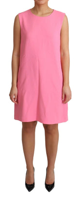 Dolce & Gabbana Pink Shift Sleeveless Knee Length Dress - IT44|L - Dresses