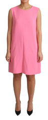 Dolce & Gabbana Pink Shift Sleeveless Knee Length Dress - IT44|L - Dresses