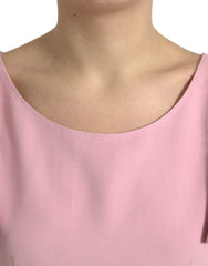 Dolce & Gabbana Pink Short Sleeves Round Neck Blouse Top - IT44 | L - Blouses