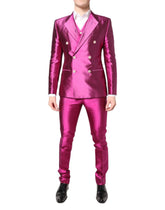 Dolce & Gabbana Pink SICILIA Double Breasted 3 Piece Suit - IT46 | S