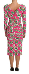 Dolce & Gabbana Pink Silk Cup Cake Sheath Stretch Dress - IT36 | XS - Dresses