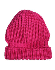Dolce & Gabbana Pink Solid Wool Knitted Winter Beanie Hat - Beanies