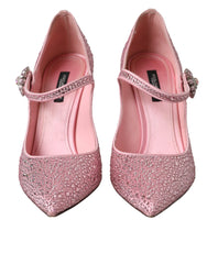 Dolce & Gabbana Pink Strass Crystal Heels Pumps Shoes - EU39/US8.5 - Heels