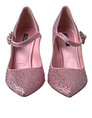 Dolce & Gabbana Pink Strass Crystal Heels Pumps Shoes - EU40.5/US10 - Heels