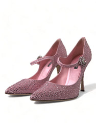 Dolce & Gabbana Pink Strass Crystal Heels Pumps Shoes - EU40.5/US10 - Heels