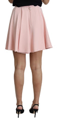 Dolce & Gabbana Pink Tuck Pleat Flare A-line Mini Rayon - IT36 | XS - Skirts