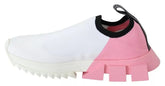 Dolce & Gabbana Pink White Logo Sorrento Sneakers Shoes - EU35/US4.5