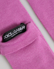 Dolce & Gabbana Pink Wool Fingerless Elbow Length Mitten Gloves - One Size