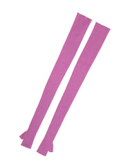 Dolce & Gabbana Pink Wool Fingerless Elbow Length Mitten Gloves - One Size