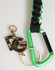 Dolce & Gabbana Polyester Multicolor Tape String DG Logo Keychain Keyring - Keychains