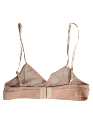 Dolce & Gabbana Powder Pink Nylon DG Logo Non Wire Bra Underwear - Bras