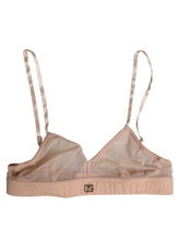 Dolce & Gabbana Powder Pink Nylon DG Logo Non Wire Bra Underwear - IT5 | XL - Bras