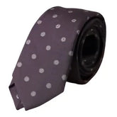 Dolce & Gabbana Purple 100% Silk Polka Dot Adjustable Men Tie - Neckties