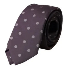 Dolce & Gabbana Purple 100% Silk Polka Dot Adjustable Men Tie - Neckties