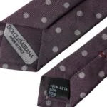 Dolce & Gabbana Purple 100% Silk Polka Dot Adjustable Men Tie - Neckties