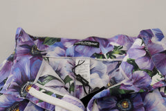 Dolce & Gabbana Purple Anemone High Waist Hot Pants Shorts - IT42|M - Short Trousers
