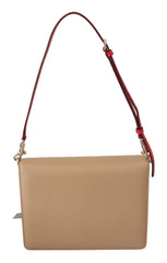 Dolce & Gabbana Purple Beige Red Leather Crossbody Purse Bag - Cross Body Bags