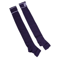 Dolce & Gabbana Purple Cotton DG Logo Print Open Toe Socks - Crew Socks
