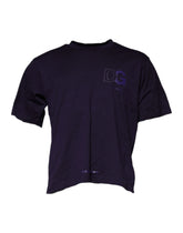 Dolce & Gabbana Purple DG Logo Cotton Crew Neck T-shirt - IT50 | L - T-Shirts