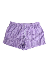 Dolce & Gabbana Purple DG Logo Print Nylon Men Shorts Swimwear - IT4 | S - Swim Boxers