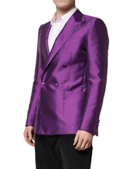Dolce & Gabbana Purple Double Breasted Men Suit Coat Blazer - IT48 | M - Sport Jackets