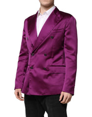 Dolce & Gabbana Purple Double Breasted Men Suit Coat Blazer - Sport Jackets