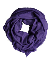 Dolce & Gabbana Purple Lace Stole Cotton Wrap Shawl Scarf