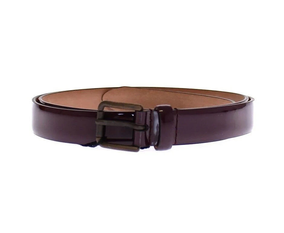 Dolce & Gabbana Purple Leather Logo Cintura Gürtel Belt - 75 cm / 29,5 Inches - Belts