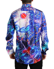 Dolce & Gabbana Purple Luminarie Silk Slim MARTINI Shirt - Shirts