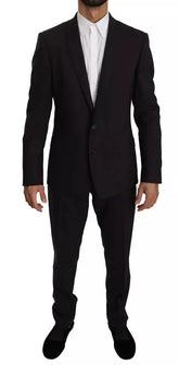 Dolce & Gabbana Purple MARTINI Wool Stretch 2 Piece Suit - IT50 | L - Pant Suits