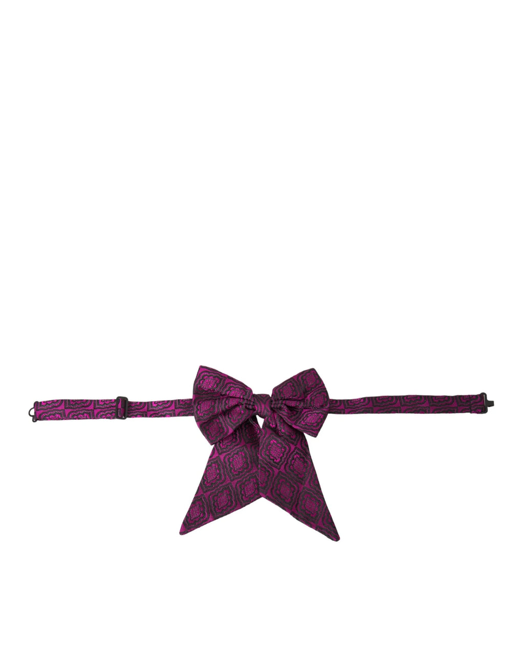 Dolce & Gabbana Purple Ribbon Silk Adjustable Neck Men Bow Tie - Neckties