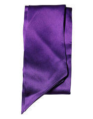 Dolce & Gabbana Purple Satin Silk Skinny Neck Foulard Scarf - Scarves & Shawls