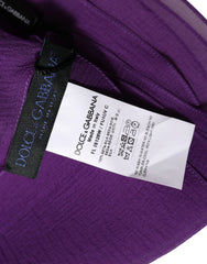 Dolce & Gabbana Purple Silk Neck Wrap Shawl Stole 200cm x 134cm Scarf