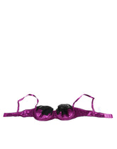 Dolce & Gabbana Purple Silk Underwired Balconette Bra Underwear - IT1 | XS - Bras