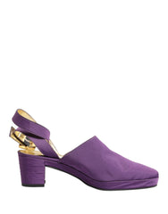 Dolce & Gabbana Sandálias Roxas em Camurça – UE39/EUA8.5