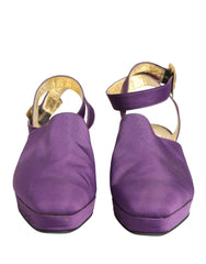 Dolce & Gabbana Sandálias Roxas em Camurça – UE39/EUA8.5
