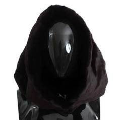 Dolce & Gabbana Purple Weasel Fur Crochet Hood Scarf Hat - Scarves & Shawls