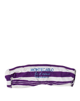 Dolce & Gabbana Purple White Stripes Nylon Bandeau Swimwear - IT2 | S