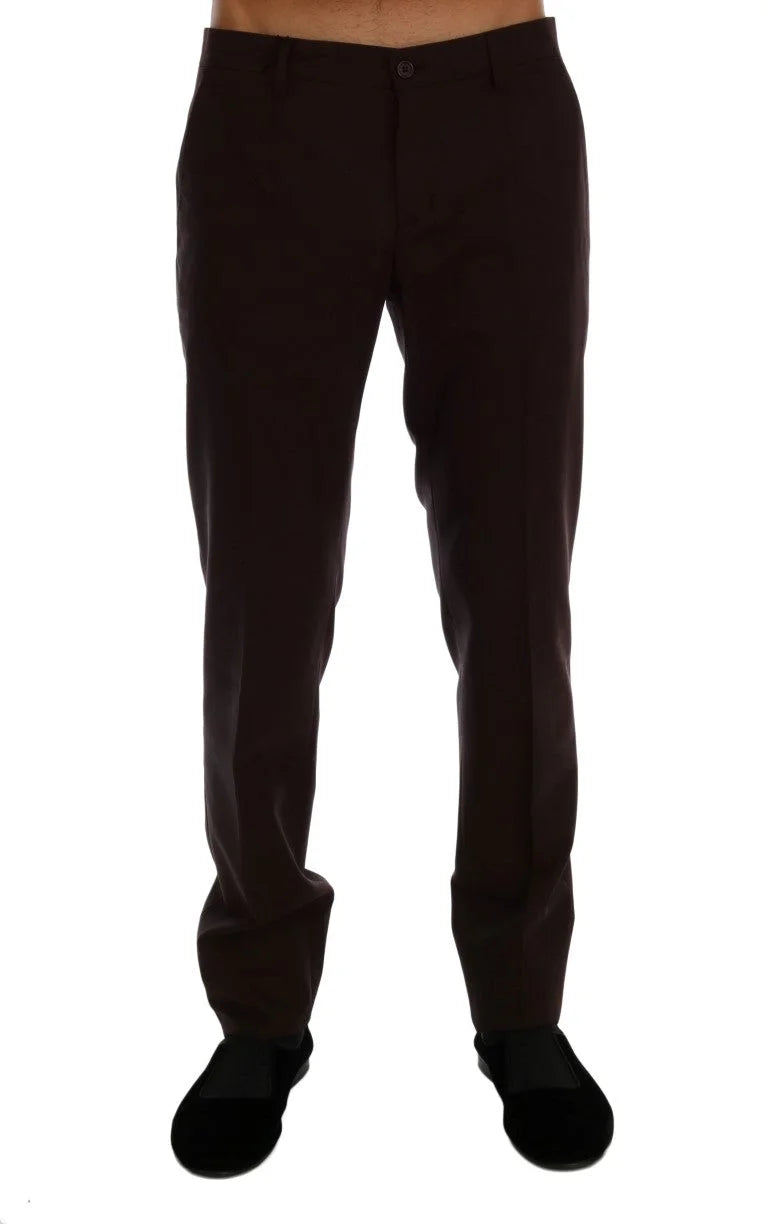 Dolce & Gabbana Purple Wool Stretch Formal Pants - IT44 | XS - Trousers