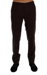 Dolce & Gabbana Purple Wool Stretch Formal Pants - IT44 | XS - Trousers