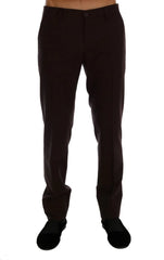 Dolce & Gabbana Purple Wool Stretch Formal Pants - IT44 | XS - Trousers
