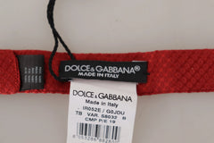 Dolce & Gabbana Red 100% Silk Adjustable Neck Papillon Tie - Neckties
