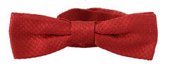 Dolce & Gabbana Red 100% Silk Adjustable Neck Papillon Tie - Neckties