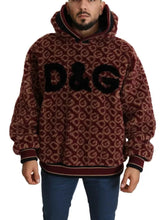 Dolce & Gabbana Red Beige Wool Oversize Hooded Pullover Sweater - IT48 | M - Sweaters