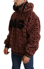 Dolce & Gabbana Red Beige Wool Oversize Hooded Pullover Sweater - IT48 | M - Sweaters