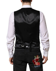 Dolce & Gabbana Red Black Stripe Dress Formal Waistcoat Vest - IT48 | M - Vests