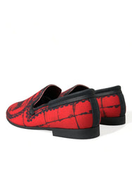 Dolce & Gabbana Red Black Torero Loafers Slippers Men Shoes - Flats