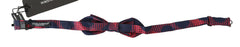 Dolce & Gabbana Red Checkered 100% Silk Adjustable Men Neck Bow Tie - Neckties
