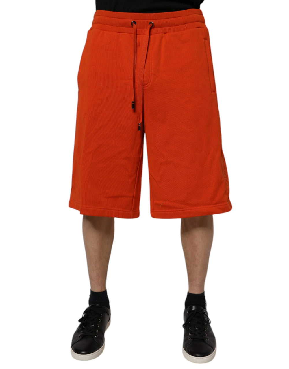 Dolce & Gabbana Red Cotton Blend Mid Waist Men Bermuda Shorts - IT48 | M - Bermudas